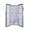 Hamilton Beach 15.6 cu. Ft. Side by side Stainless Refrigerator, Freestanding Installation, HZ8551 - Image 2