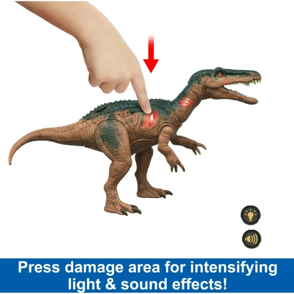 Jurassic World Epic Attack Baryonyx Dinosaur Toy Figure, Double Damage, Lights & Sounds - Image 2