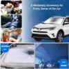 Windshield Sun Shade for Car, Car Window Shade, Foldable Car Umbrella Sunshade Cover Car Front Window, Blocks UV Rays Sun Visor Protector Sunshade for Interior Protection, Car Accessories (55"x31") - Image 2