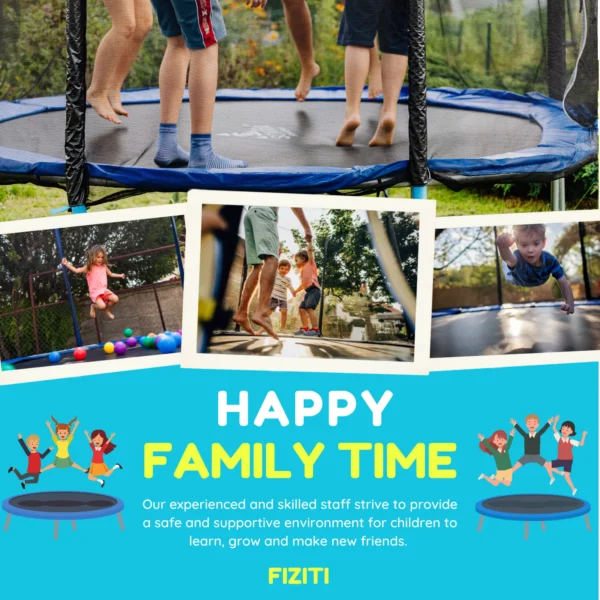 16FT Trampoline for 8-9 Kids Adults with Basketball Hoop, Ladder, Light, Sprinkler, Socks, Outdoor Heavy Duty Recreational Trampoline - Image 3