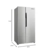 Hamilton Beach 15.6 cu. Ft. Side by side Stainless Refrigerator, Freestanding Installation, HZ8551 - Image 5
