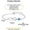 ChicSilver Infinity Love Anklet for Women Girls, with Birthstone Foot Chain, Hypoallergenic 925 Sterling Silver Ankle Bracelet Summer Vacation Beach Jewelry - Image 3