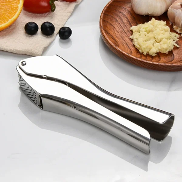 Stainless Steel Garlic Press Household Gadget Vegetable Fruit Tools Manual Food Processors Crusher for Kitchen Accessories - Image 6