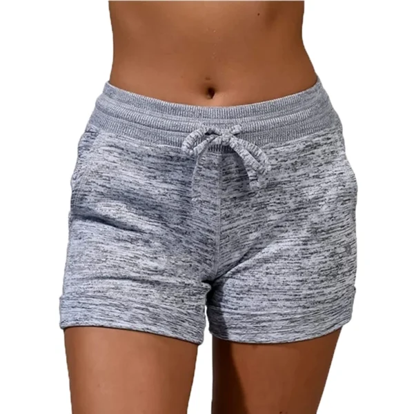 Trending Fashion Women's Solid Color Athletic Shorts Elastic Waist Sportswear Soft and Comfortable Gym Fitness Yoga Short - Image 2