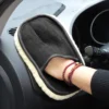 1/2pcs Soft Microfiber Wool Car Washing Glove Motorcycle Washer Cleaning Care Car Glass Brush Paint Waxing Polishing Tools - Image 2