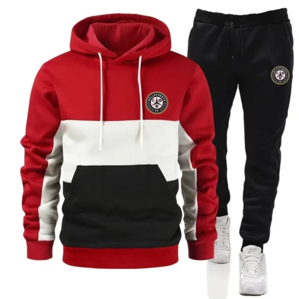 Men's hooded sweatshirt and lace-up pants, tracksuit, athletic hooded sweatshirt, Spring and Autumn 2024, 2 pieces - Image 6