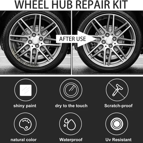 Car Rim Care Wheel Restoration Repair Kit Universal Alloy Wheel Rim Scratch Repair Kit For Car Scratch Fix Quick - Image 4