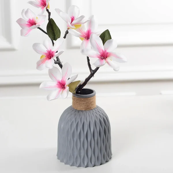 Modern Flower Vase Imitation Ceramic Flower Pot Decoration Home Plastic Vase Flower Arrangement Nordic Style Home Decoration - Image 5