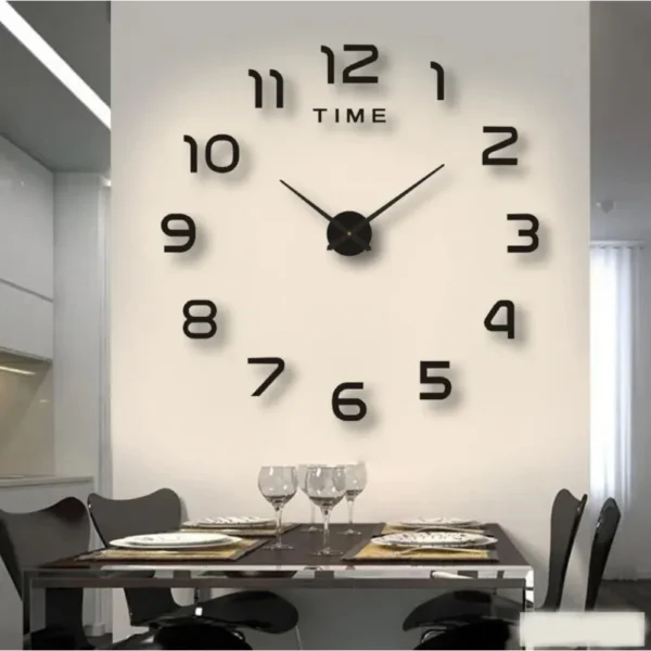 2023 Modern Design Large Wall Clock 3D DIY Quartz Clocks Fashion Watches Acrylic Mirror Stickers Living Room Home Decor Horloge - Image 5