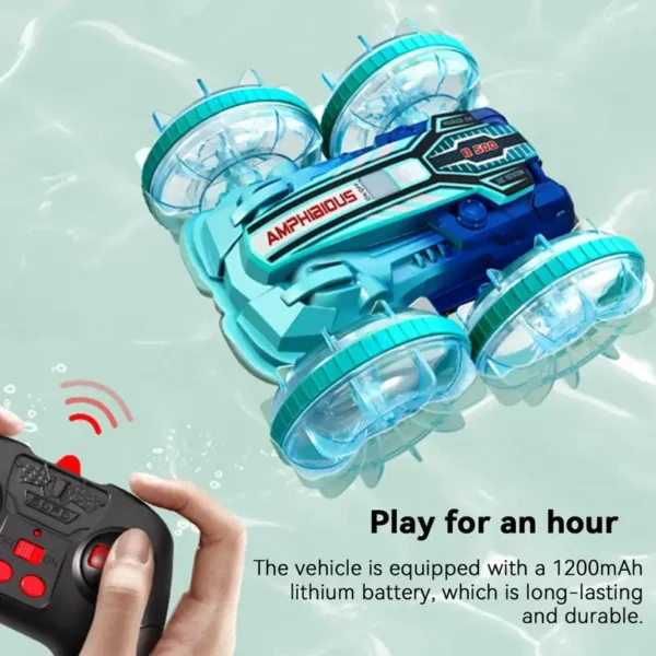 Remote Control Car Water And Land Waterproof Rc Stunt Car All Terrain Gesture Rc Car Rc Stunt Car Stunt Car Pool Toys For Kids - Image 2