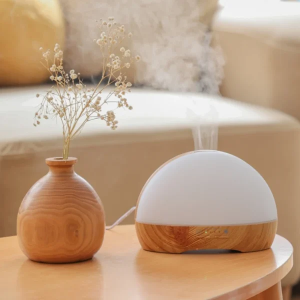 300ML Aroma Diffuser Wood Grain Color Desktop Essential Oil Aromatherapy Difusor Ultrasonic Humidifier with Remote Control Timer - Image 6