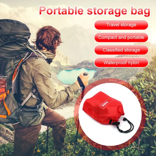 Outdoor Camping Travel Storage Bags Waterproof Nylon Drawstring Pouches Swimming Bag Travel Kits Camping Hiking Equipment - Image 3