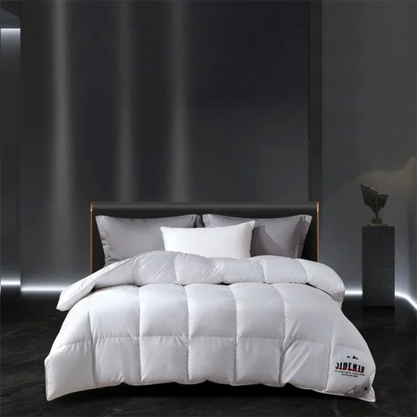 Papa&Mima Goose Down Duvets Thick Winter Comforter Throws Quilt Blankets White Grey Twin Queen Full King Size - Image 2