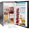 EUHOMY 3.2 Cu.Ft Mini Fridge with Freezer, Single Door Compact Refrigerator, LED light, Adjustable Thermostat, Mini Refrigerator