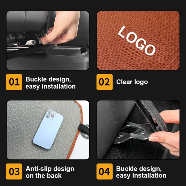 Car Logo For LEADING IDEAL LiXiang L7 2022 2023 2024 Silk Four Seasons Breathable Car Seat Cushion Protect Mat Accessories - Image 3