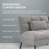 Convertible Futon Sofa Bed Upholstered Futon Couch Fabric Sleeper Sofas for Living Room Gray Furniture Home Sofa - Image 6