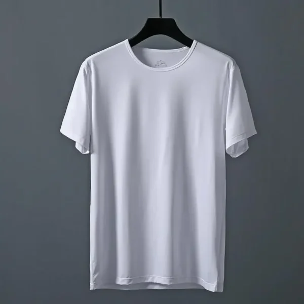 Tops Plain Men's T-shirt Smooth Oversized Male Tees Shirts O Neck Ordinary No Logo New in Cheap Clothes and Free Shipping Basic - Image 4