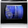 AIRMSEN AE-TDQR03 Portable Countertop Dishwasher, Compact Mini Dish Washer with 5-Liter Built-in Water Tank and Air-Dry