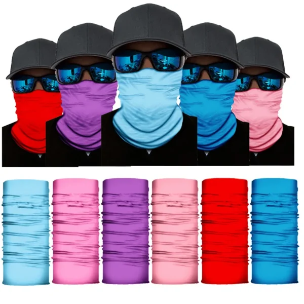 Soild Color Seamless Cycling Bandana Neck Tube Gaiter Headband Fishing Hiking Outdoor Sport Balaclava Scarf Headwear Face Mask - Image 4