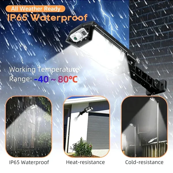 Irradiation 300㎡ 600LM Solar Lights Outdoor Sunlight Motion Sensor Light 3Modes Waterproof Garden Street Wall Outdoor Solar Lamp - Image 6