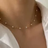 New Beads Women's Neck Chain Kpop Pearl Choker Necklace Gold Color Goth Chocker Jewelry On The Neck Pendant 2022 Collar For Girl - Image 6