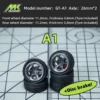 Microkiom 11.2mm 1/64 Car Model GT Series Modified wheel belt Metal shaft injection wheel Disc brake (larger size) - Image 3