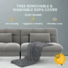 Convertible Futon Sofa Bed Upholstered Futon Couch Fabric Sleeper Sofas for Living Room Gray Furniture Home Sofa - Image 5
