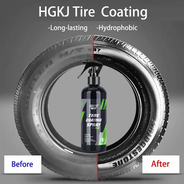 HGKJ S22 Black Car Tire Blackening Ceramic Coating Spray Liquid Refurbishing Agent Auto Washing Accessories Spraying Wax Clean