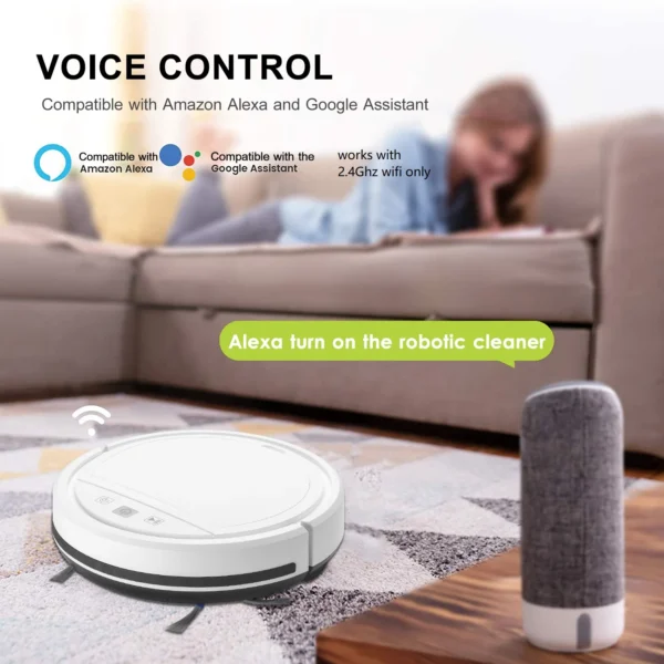 Mi Robot Vacuum Cleaner APP And Voice Control Sweep and Wet Mopping Floors&Carpet Run Auto Reharge Household Tool Dus - Image 2