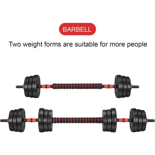 Adjustable Dumbbell Set, 22/44/66/88lbs Free Weights Dumbbells for Home Gym, 4 in 1 , Barbell , Dumbbell Set, - Image 3