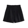 ZRN Women Fashion Side Pockets Front Darts Bermuda Shorts Vintage High Waist Zipper Fly Female Short Pants Mujer - Image 6