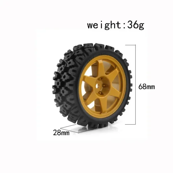 1/10 RC Racing Car Wheels Rally Tyre & On Road Tires 12mm Hex for Tamiya XV01 XV02 TA06 TT01 TT02 PTG2 144001 A959 HPI - Image 6