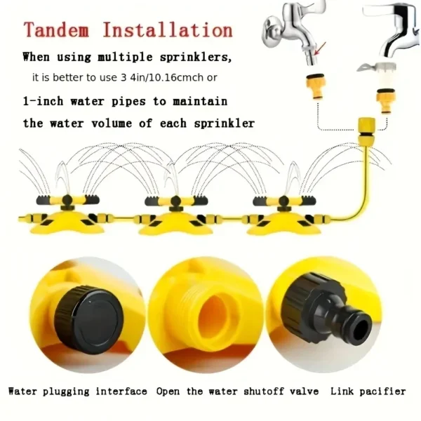 Upgrade Your Garden With This 360° Rotating Plastic Sprinkler - Perfect for Irrigation And Outdoor Watering! - Image 4