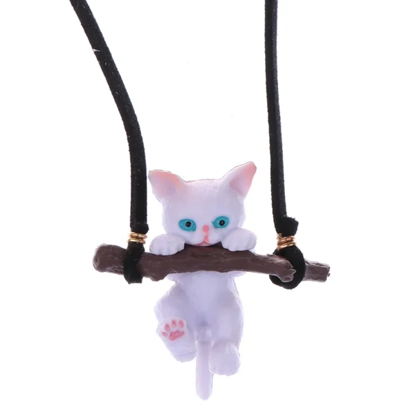 Car Pendant Creative Cute Branch Cat Rearview Mirror Pendant Car Interior Decoration for Girls Car Interior Accessories - Image 5