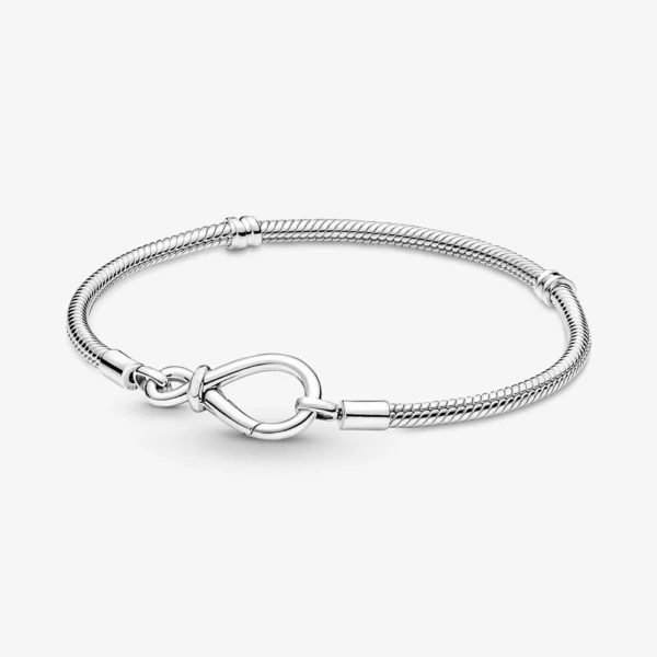 925 Silver Heart Snake Chain Bracelet For Women Infinite Knot Butterfly Infinity Clasp Femme Bracelet Bangles Luxury Jewelry - Image 5