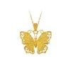Shiny Pure 14 K Gold Color Butterfly Pendant Necklace for Women's Necklace Chain Valentine's Day Wedding Jewelry Gifts - Image 6