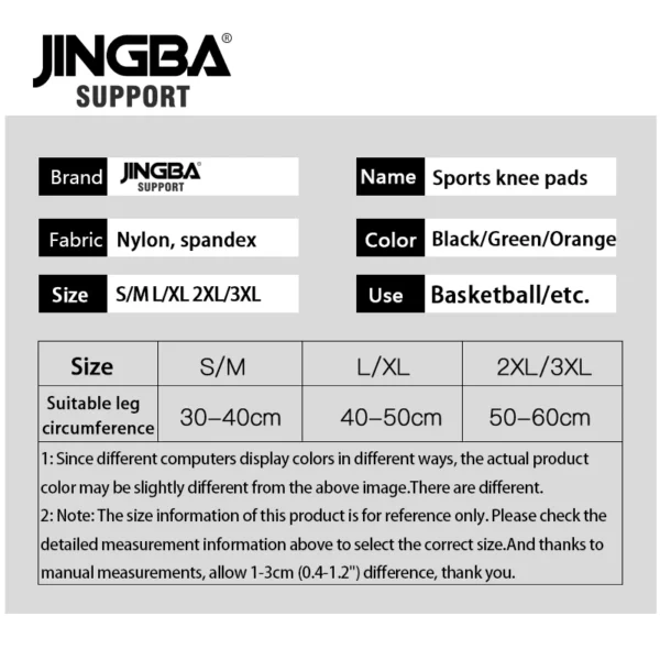 JINGBA SUPPORT 2020 Hot Outdoor Sports Knee Protector Volleyball Basketball Knee Pads Knee Brace Support Protector Safety Bandag - Image 6