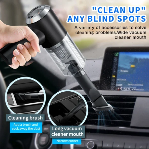 6000Pa High Power Vacuum Cleaner Dual Use Dust Catcher Strong Suction Fully Automatic Power Cleaning Appliance for Car Household - Image 3