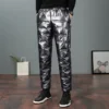2022 New Men Winter Down Pants Thick Warm Sweatpants Mens Casual Shiny Trousers Outdoor Windproof Waterproof Cotton Male Pants - Image 3