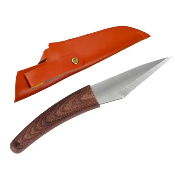 Wooden handle grafting knife with leather shell, suitable for garden grafting/unpacking, etc. Solid wood handle garden hand tool - Image 6