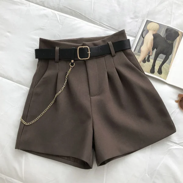 Summer Suit Shorts Female External Wear New Korean Version of High-Waisted Wide-Legged Trousers Hundred Casual Trousers - Image 6