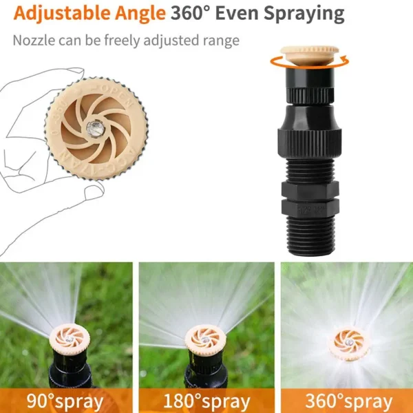 Garden Sprinkler 360° Rotation Irrigation Watering System Automatic Agriculture Lawn Farm Greenhouse Plant Watering Sprinkler - Image 5