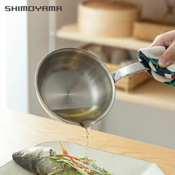 SHIMOYAMA 12cm Egg Pan Non-stick Omelette Breakfast Cooking Saucepan Stainless Steel Kitchen Small Frying Skillet Pan Cookware