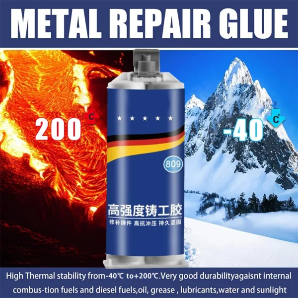 Strong Metal Repair Glue Cold Welding Glue Welding Equipment Heat Resistance AB Sealant Magic Plastic Repair Casting Adhesive - Image 3