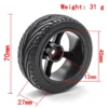 4pcs 65mm On Road Buggy Tire Wheels Rims 12mm Hex for 1/10 RC Flat Sports Touring Car HSP94123 94122 Sakura D5 YOKOMO Tire Kit - Image 5