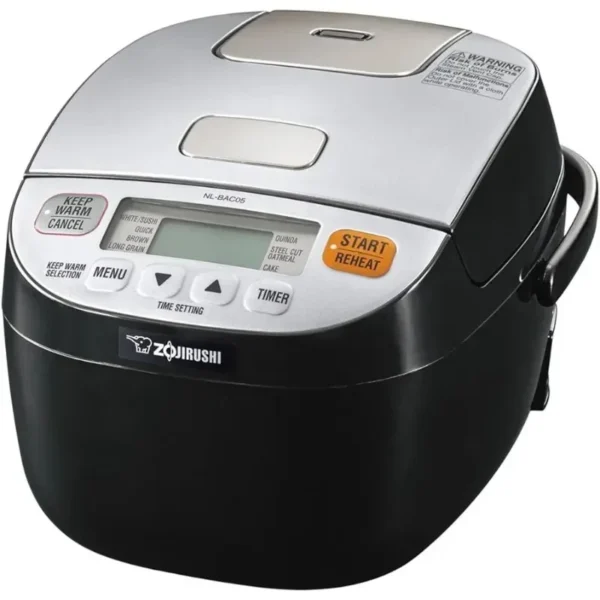 612252-NL-BAC05SB Micom Rice Cooker and Warmer, Silver Black