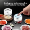 Electric Garlic Chopper USB Meat Grinder Garlic Masher Machine Sturdy Durable Crushed Ginger Vegetable Crusher Kitchenware - Image 2