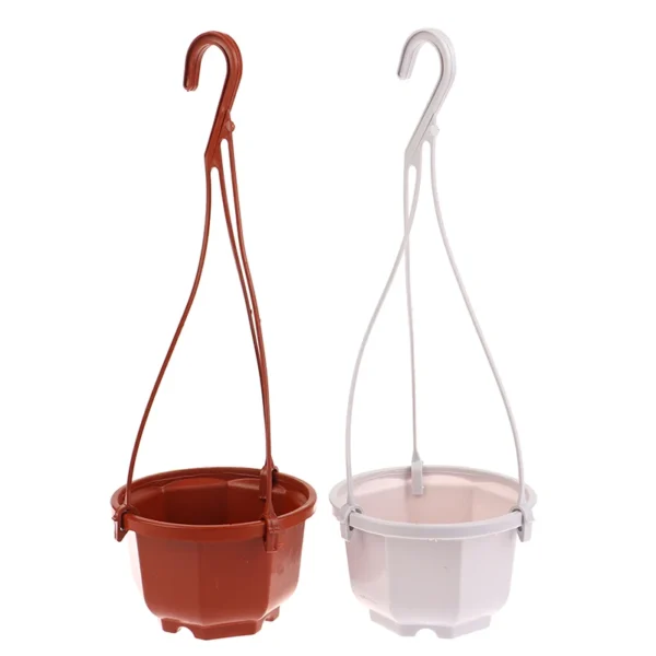 1Pc Hanging Mini Octagonal Flowerpot Plastic Flower Pot Succulent Orchid Hanging Pot For Balcony Garden Planting Supplies - Image 5