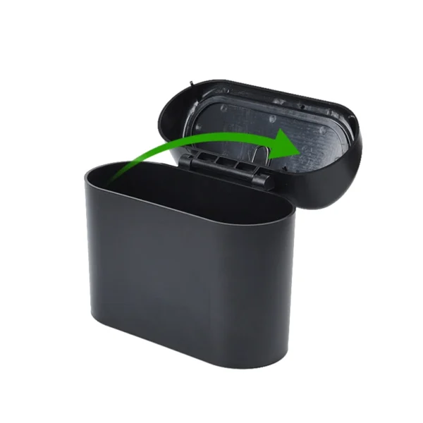 Hanging Car Trash Bin Vehicle Garbage Dust Case Abs Square Pressing Type With Lid Garbage Bin Auto Interior Accessories - Image 3