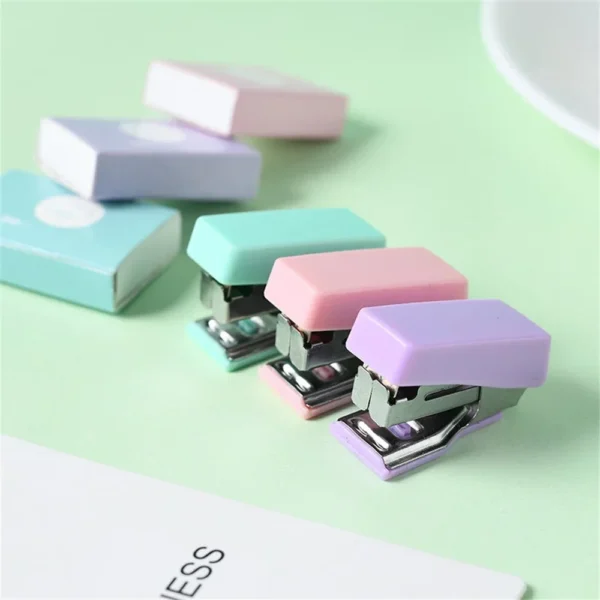 Mini Stapler for Paper File Metal Stapler Set with 500pcs 10# Staples Cute Stationerys Kits School Office Binding Supplies - Image 4